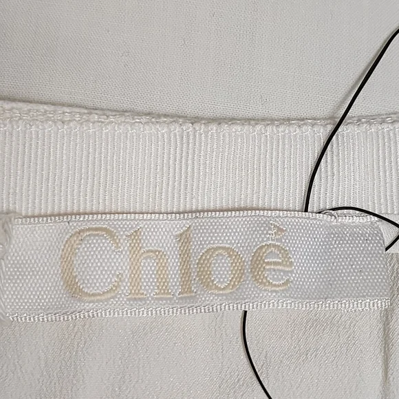 Chloé White Linen Blend Butterfly Lace Mini Skirt - Picture 6 of 17